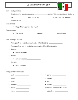La Voz Pasiva con SER