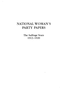 national woman`s party papers