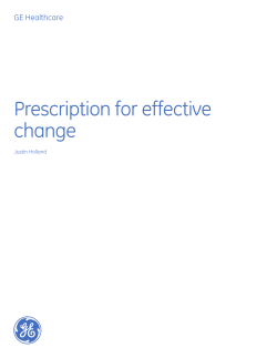 Prescription for effective change