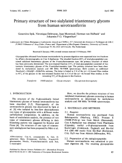 Primary structure of two sialylated triantennary glycans from human