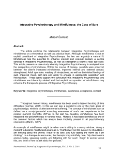 Integrative Psychotherapy and Mindfulness