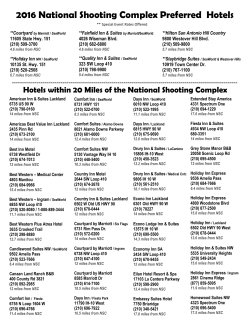 2016 National Shooting Complex Preferred Hotels