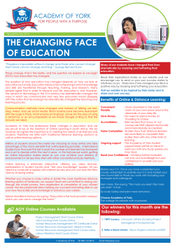 THE CHANGING FACE OF EDUCATION