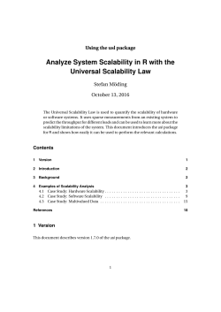 Analyze System Scalability in R with the Universal Scalability Law