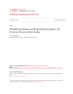 Flexible Feminism and Reproductive Justice