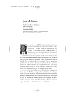 James L. Bolden - Careers in Healthcare Management, a