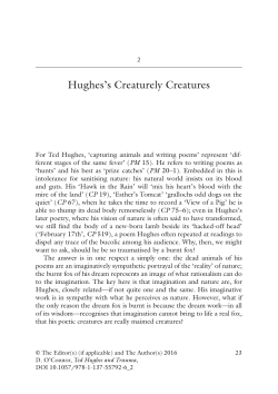 Hughes`s Creaturely Creatures - 外文文献下载