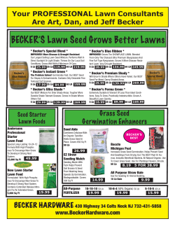 BECKER`S Lawn Seed Grows Better Lawns