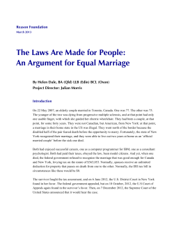 An Argument for Equal Marriage