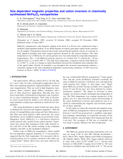 Size dependent magnetic properties and cation inversion in