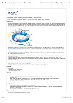 Propidium iodide staining of cells to assess DNA c | Abcam