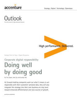 Doing well by doing good