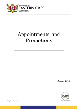 appointments and promotions - GM South Africa Foundation