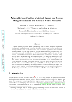 Automatic Identification of Animal Breeds and Species Using