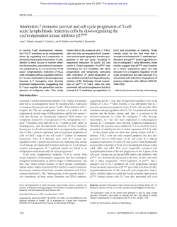 Interleukin-7 promotes survival and cell cycle