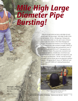 Mile High Large Diameter Pipe Bursting!