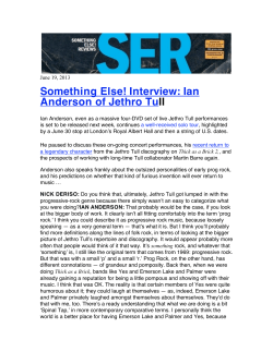 Something Else! Interview: Ian Anderson of Jethro Tull