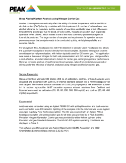 Blood Alcohol Content Analysis using Nitrogen Carrier Gas Alcohol