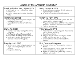 Causes of the American Revolution