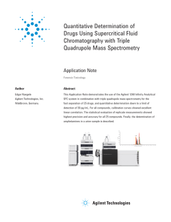 Quantitative Determination of Drugs Using Supercritical