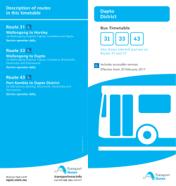 the Dapto District Timetable