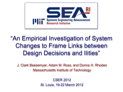Descriptive Research - Systems Engineering Advancement