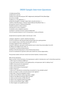 DRDO Sample Interview Questions