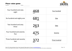 E2-L2 Place value card game