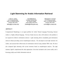 Light Stemming for Arabic Information Retrieval