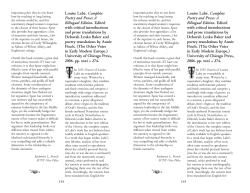 Louise Lab&Atilde;&copy;, Complete Poetry and Prose: A Bilingual Edition. The