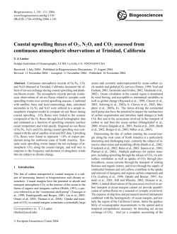 Coastal upwelling fluxes of O2, N2O, and CO2