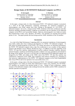 Design Study of 3D FDTD/FIT Dedicated Computer on FPGA