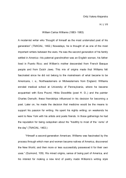 Ortiz Valera Alejandra H. L VII William Carlos Williams