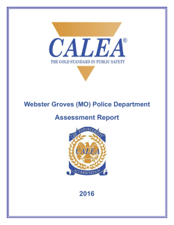2016 CALEA Assessment - City of Webster Groves