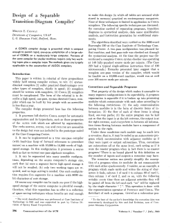 Design of a Separable Transition-Diagram Compiler