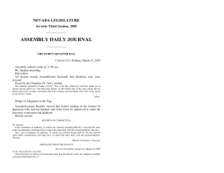 ASSEMBLY DAILY JOURNAL