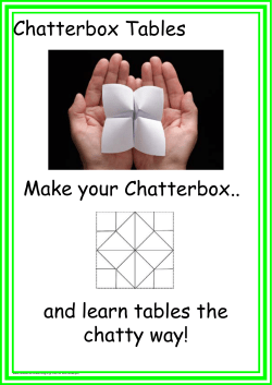 Chatterbox Tables Make your Chatterbox.. and learn tables the