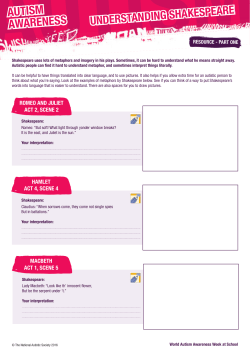 Understanding Shakespeare resource – part one