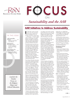 AAR Focus on Sustainability - DANS
