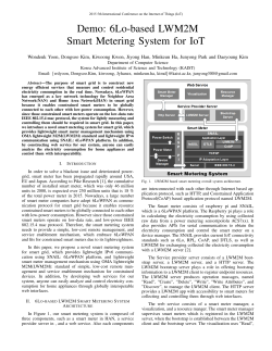 Demo: 6Lo-based LWM2M Smart Metering System for IoT