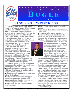 May 2017 SYV Elks Bugle - Santa Ynez Valley Elks 2640