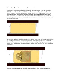 Instructions for making an apron with no pocket
