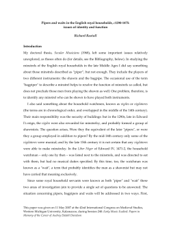 Pipers and waits in the English royal households, c1290