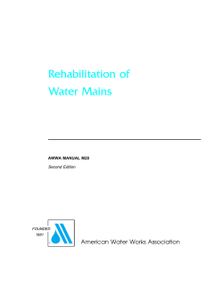 M28 Rehabilitation of Water Mains Table of Contents