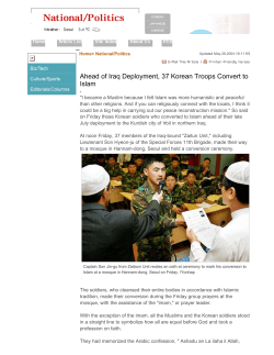 Ahead of Iraq Deployment, 37 Korean Troops Convert to Islam