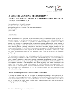 A SECOND MEXICAN REVOLUTION?