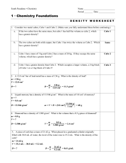 1 · Chemistry Foundations