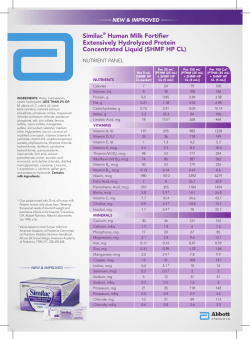 SHMF HP CL - Abbott Nutrition