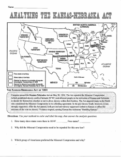 Name Congress passed the Kansas-Nebraska Act on May 30, 1854
