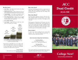 Dual Credit - Alvin Community College